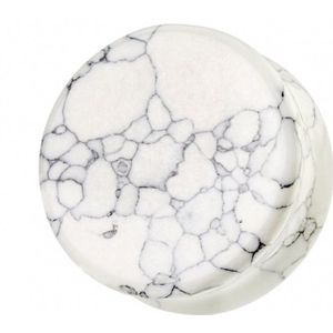 6 mm Double-flared plug howlite