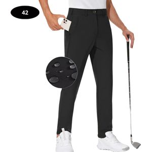 Livano Golfbroek Heren - Golfkleding - Golfen - Golf Accessoires - Nette Pantalon - Zwart XXXXL - Maat 58