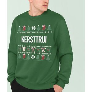 Foute Kersttrui Candy Cane - Met tekst: Kersttrui - Kleur Groen - ( MAAT XL - UNISEKS FIT ) - Kerstkleding voor Dames & Heren