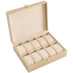 Fliex - horlogedoos - goud - box voor 10 horloges - metallic