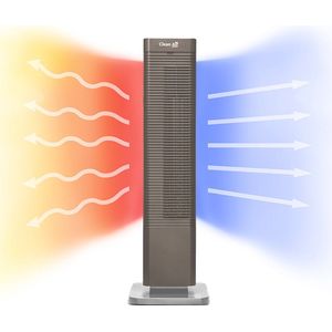 Clean Air Optima® CA-904C - 2in1 Design Ventilator Elektrische Kachel - Verwarmen en Koelen - Stoffilter - Draaicirkel (oscillatie): 80º - Digitale thermostaat instelbaar 15-35°C