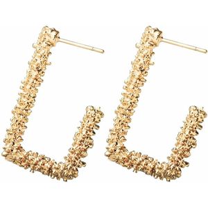 Fako Bijoux® - Oorbellen - Metal Drop-ish - Mini - 30x18mm - Goudkleurig