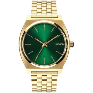 Nixon The Time Teller Gold Green Sunray horloge  - Goudkleurig