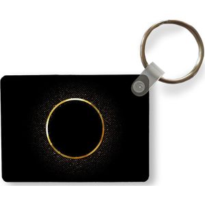 Sleutelhanger - Abstract beeld van een gouden cirkel met sterren - Uitdeelcadeautjes - Plastic