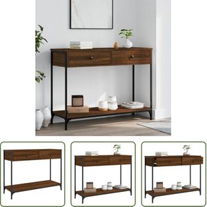 The Living Store Wandtafel - Trendy - Haltafel - 100 x 34.5 x 75 cm - Bruineiken