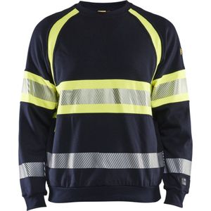 Blaklader Multinorm sweatshirt 3459-1762 - Marine/High Vis Geel - 4XL