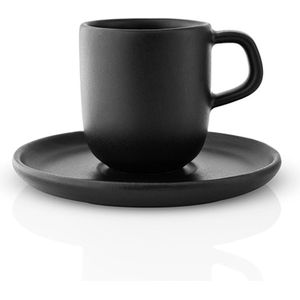 Espresso Kop en Schotel, 65 mL, Zwart - Eva Solos-sNordic Kitchen