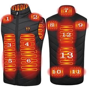 Verwarmde Bodywarmer - Verwarmde Jas voor Heren en Dames - Verwarmde Kleding - Zwart/Unisex