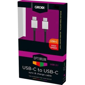 Solide USB-C/USB-C kabel 3.1 - 3 meter - zwart - o.a. voor Apple iPAD Air 5 and MacPowerbooks nieuwe generatie
