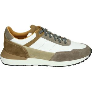 Magnanni 24454 BRAVO - Lage sneakersVrije tijdsschoenenHeren sneakers - Kleur: Wit/beige - Maat: 41