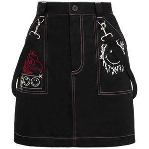 Hell Bunny Hell Bunny x Smiley Originals Dylan Skirt Korte rok zwart XXL Dames