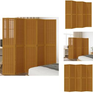 vidaXL Kamerscherm - Kamerschermen - Privacy Scherm - Privacyscherm - Kamerscherm met 5 panelen massief paulowniahout bruin
