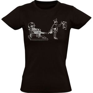 Boef en Politie Dames T-shirt - stroom - gevangen - gevangenis - shirt