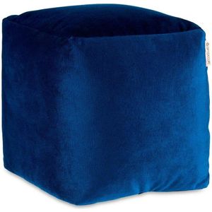 Poef Fluweel Blauw 30 x 30 x 30 cm (4 Stuks)