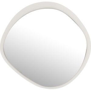 J-Line spiegel - metaal/glas - wit - small - Ø 60.5 cm