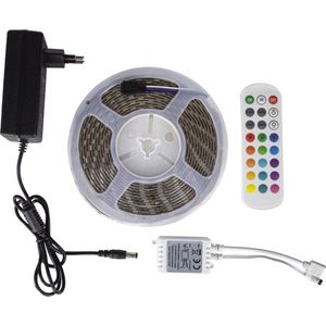 COMPLETE LED Strip RGB - 5Mtr - 60 LEDS - Incl. Afstandsbediening