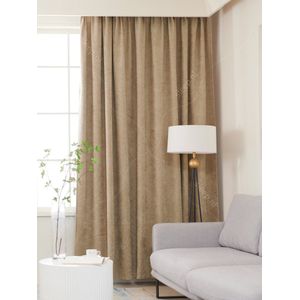 Maroyathome - VICTORIA - Gordijn met plooiband - In Between - kant en klaar - BEIGE - 300 x 260 cm - 300 cm breed en 260 cm hoog/lang