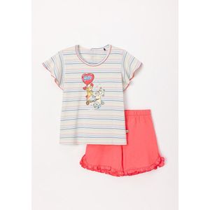 Woody pyjama meisjes - multicolor - zeepaardje - gestreept - 241-10-PSG-S/920 - maat 164