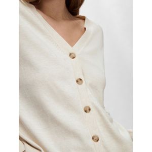 Selected Femme Berga LS Knit V-Neck Cardigan Birch