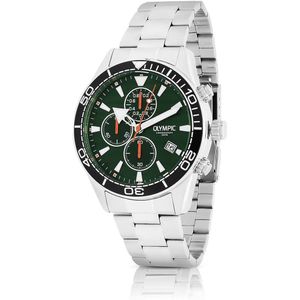 Olympic OL72HSS285 ADAM Horloge - Staal - Bracelet - Groen