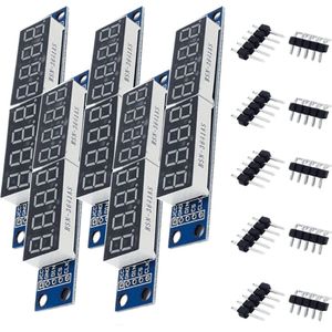 AZDelivery 5 x MAX7219 Led Module 8 Bit 7-Segment TM1637 LED Display compatibel met Arduino en Raspberry Pi