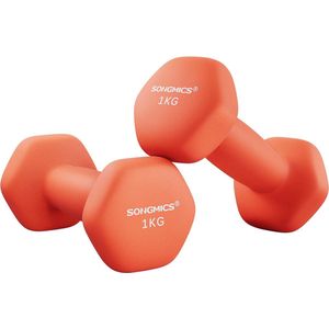 Dumbbell set van 2 oranje - SONGMICS 1.5 kg halters