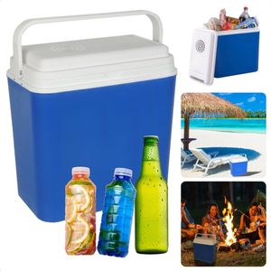 Cheqo® Auto Koelbox 22L - Draagbaar en Elektrisch 12V - Autokoelbox - Frigobox - Ideaal voor Camping - Kunststof