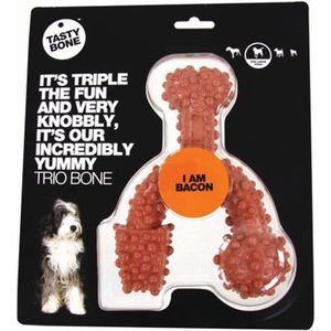 TastyBone - Large - Trio Bone bacon - Hond - Kauwspeelgoed - Vegan