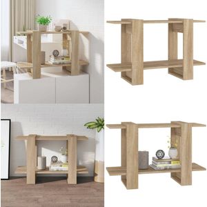 vidaXL Boekenkast/kamerscherm 80x30x51 cm sonoma eikenkleurig - Boekenkast - Boekenkasten - Kast - Opbergkast