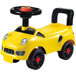 Kinder loopauto - met toeter - Geel 50CM