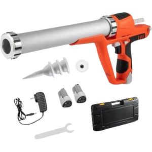 ValueStar - Vevor - Kitpistool - Caulking Gun - Kitpistool - Kitspuit - Kitspuit Elektrisch - Klussen - Kitspuit Gesloten - Voor Scheuren En Gaten - Draagbaar - Elektrisch - Oranje