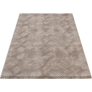 SEHRAZAT Vloerkleed- modern design , rechthoek , woonkamer, slaapkamer of eetkamer tapijt, beige 120x170