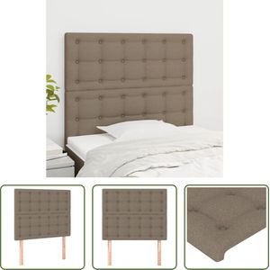 The Living Store Hoofdeind Bedombouw - 80 x 5 x 118/128 cm - Taupe