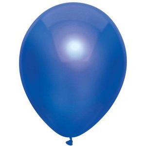 Ballonnen metallic marine blauw - 30 cm - 50 stuks