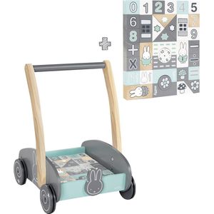 Roba Loopwagen Nijntje Junior 23 X 31 X 45 Cm Hout Grijs/Mint