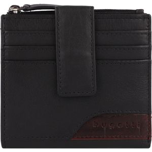 Bugatti Corso DeLuxe Portemonnee RFID-bescherming Leer 10 cm - Jongens - Horizontaal - schwarz