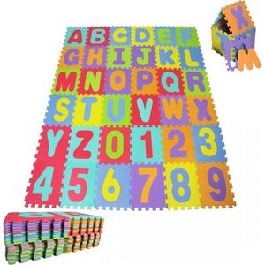 b'Speelkleed, speelmat, Puzzelmat, speeltapijt 86-delig XXL - EVA foam'