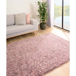 Hoogpolig vloerkleed gemêleerd - Blend roze 60x100 cm