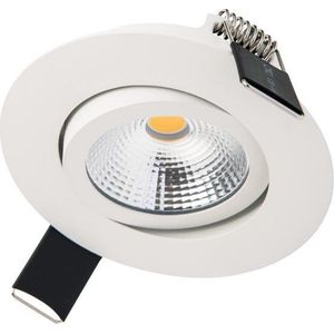 Integral LED - Ultra slim serie - kantelbare inbouw spot - 6,5 watt - 3000K - Dimbaar - MAT WIT