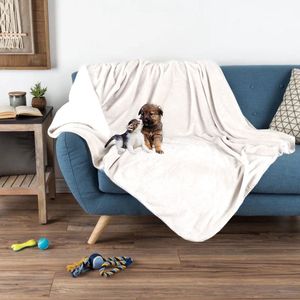 Groene Berg Hondendeken - Waterbestendig - Fleece Plaid Hond Kat Huisdier - Bankbeschermer - 150x200 cm - Creme