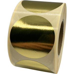 Gouden Sluitsticker - Glamorous Gold - 250 Stuks - XL - rond 47mm - sluitzegel - sluitetiket - chique inpakken - cadeau - gift - trouwkaart - geboortekaart - kerst