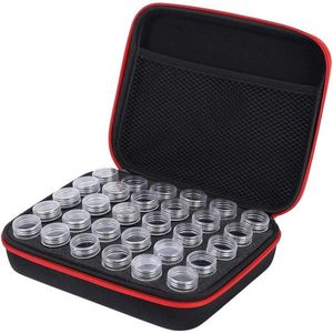30 vakjes diamant borduurwerk opbergdoos - diamant schilderij accessoires gereedschap - diamant schilderij borduurwerk kralen organizer case - rood .