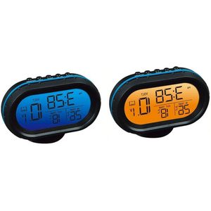 Digitale thermometer met voltmeter, klok en meer - 12V