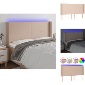 vidaXL vidaXL - Hoofdbord - Bed - 203 x 16 x 118/128 cm - Verstelbare hoogte + LED-verlichting - Bedonderdeel