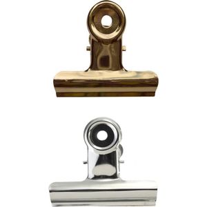 LPC Papierklem Bulldog clip - goud zilver - 51 mm -20 stuks