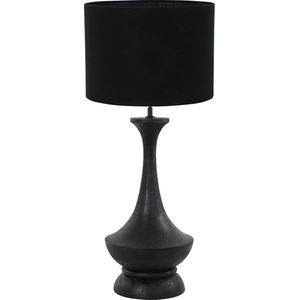 Light and Living tafellamp - zwart - hout - SS106518
