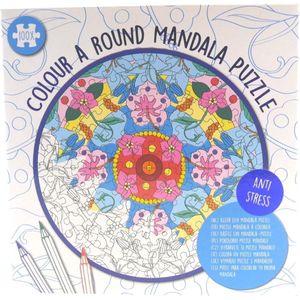 Mini Mandala Puzzel Kleuren Rond Blauw