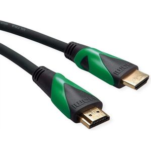 ROLINE GREEN ATC 8K HDMI Ultra HD Kabel met Ethernet, M/M, zwart, 3 m