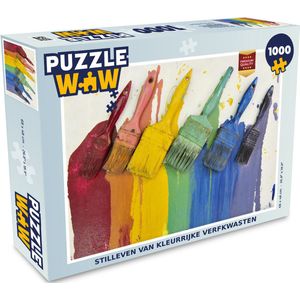 Puzzel Stilleven - Regenboog - Verf - Legpuzzel - Puzzel 1000 stukjes volwassenen