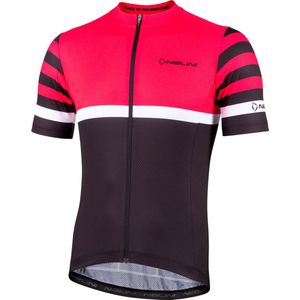 Nalini Heren Fietsshirt korte mouwen - wielrenshirt Zwart Fucsia - SOLID JERSEY Black/Fuxia - XL